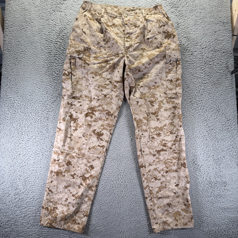 USMC Pant Womens L(33x35) Brown Cotton Camo Cargo Desert MARPAT Combat Uniform
